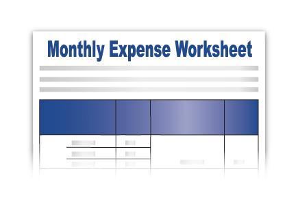 Monthly Expense Worksheet Image
